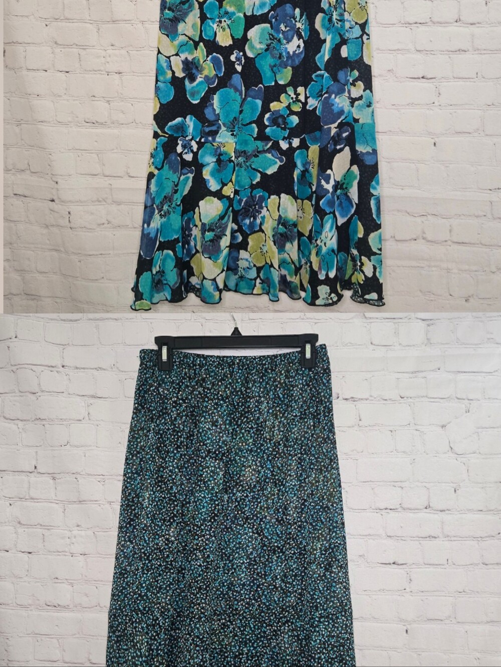 Y2K Reversible Maxi  Skirt Ruffle Hem whimsigoth Whimsical romantic cottage S